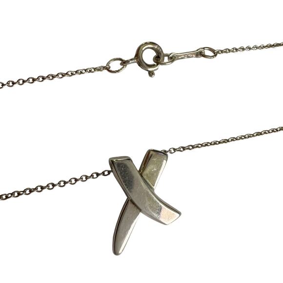 Tiffany & Co. Paloma Picasso Graffiti X Necklace Sterling 16" - Picture 10 of 16